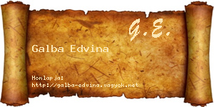 Galba Edvina névjegykártya
